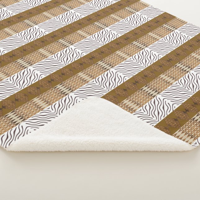 ethnic african tribal pattern sherpa blanket (3/4)