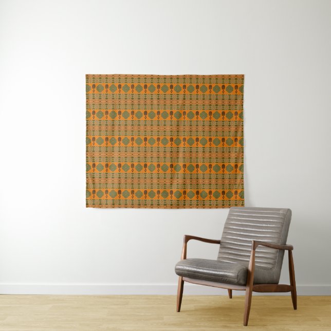 ethnic african tribal pattern tapestry (In Situ (Horizontal))