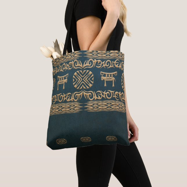 ethnic african tribal pattern tote bag (Close Up)