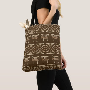 ethnic african tribal pattern tote bag
