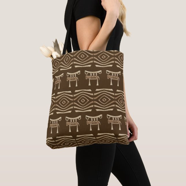 ethnic african tribal pattern tote bag (Close Up)