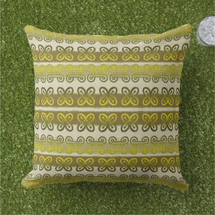 Ethnic african tribal pattern with Adinkra simbols Cushion