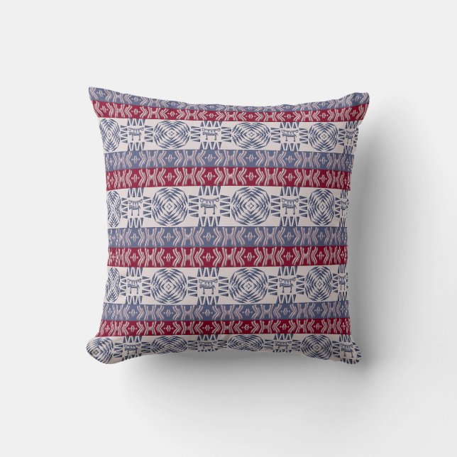 Ethnic african tribal pattern with  simbols cushion (Front)