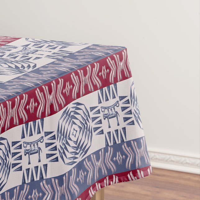 Ethnic african tribal pattern with  simbols tablecloth (In Situ)