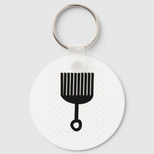 Ethnic Afro African American Hair Culture Sticker  Key Ring