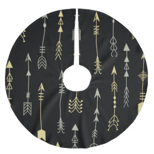Ethnic Arrow: Seamless Pattern Design Brushed Polyester Tree Skirt