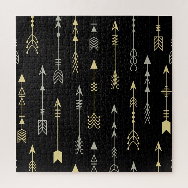 Ethnic Arrow: Seamless Pattern Design Jigsaw Puzzle (Vertical)