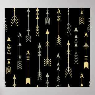 Ethnic Arrow: Seamless Pattern Design Poster
