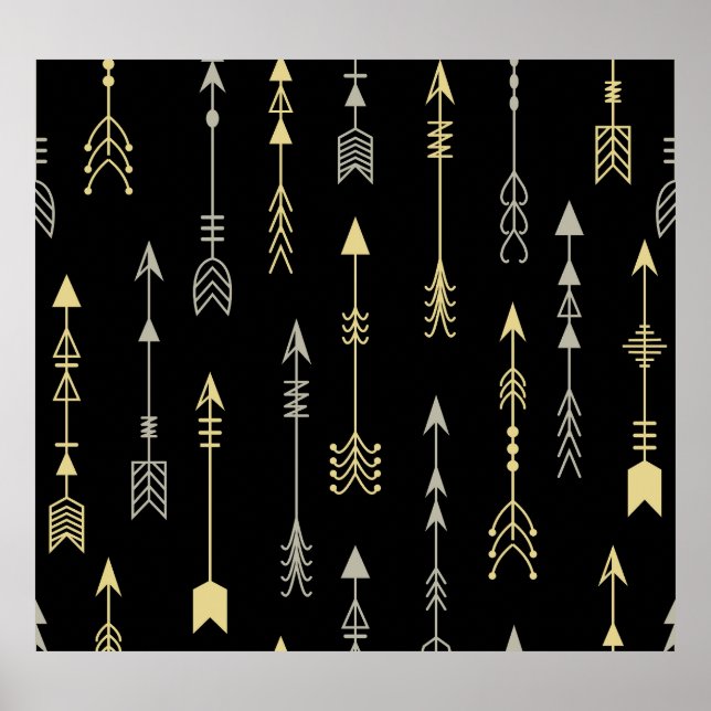 Ethnic Arrow: Seamless Pattern Design Poster (Front)