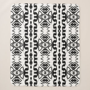 Ethnic Aztec, Vintage Striped Pattern. Sherpa Blanket