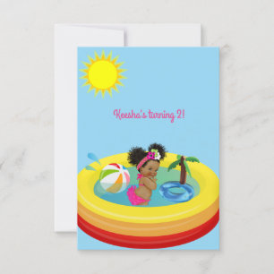 Ethnic Baby Girl Birthday Party Invitation