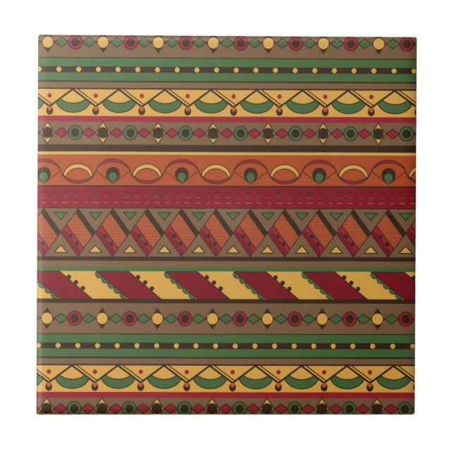 Ethnic background ceramic tile (Front)