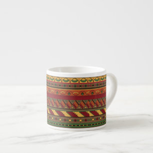 Ethnic background espresso cup