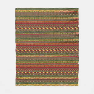 Ethnic background fleece blanket