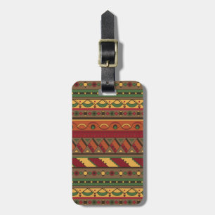 Ethnic background luggage tag