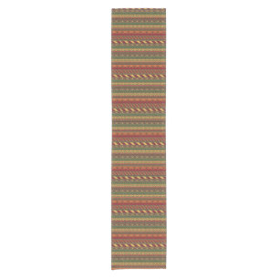 Ethnic background short table runner