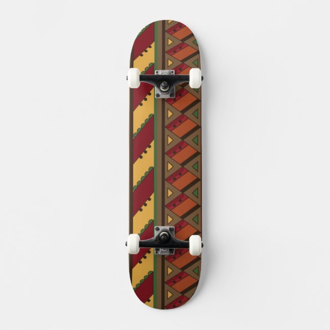 Ethnic background skateboard (Front)