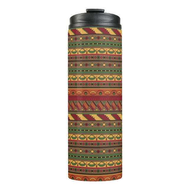 Ethnic background thermal tumbler (Front)