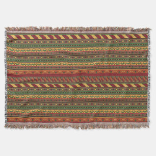 Ethnic background throw blanket