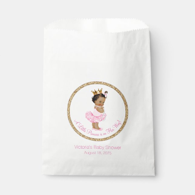 Ethnic Ballerina Princess Baby Shower Favour Bag (Front)