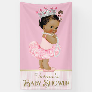 Ethnic Ballerina Tutu Pearl Baby Shower Banner