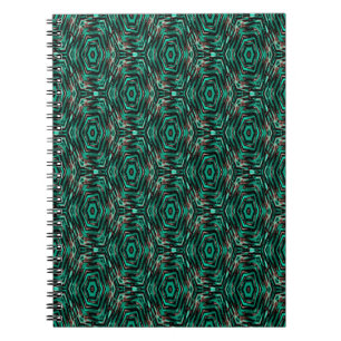 Ethnic, black and turquoise . notebook