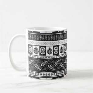 Ethnic Black White: Timeless Pattern Coffee Mug
