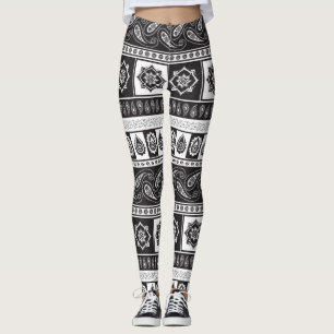 Ethnic Black White: Timeless Pattern Leggings