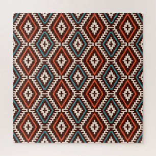Ethnic Bohemian Fashionable Seamless Ornament Jigsaw Puzzle
