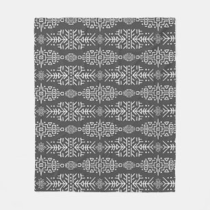 Ethnic Boho Chic: Seamless Tribal Design Fleece Blanket