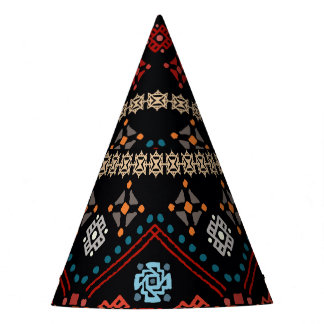 Ethnic Boho: Colourful Tribal Seamless. Party Hat