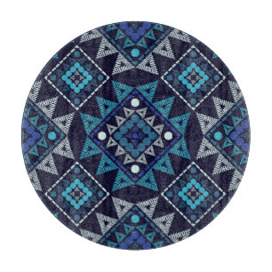 Ethnic Boho Embroidery Seamless Pattern Cutting Board