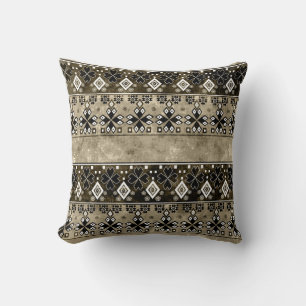 Ethnic Boho Grunge: Colourful Pattern Cushion