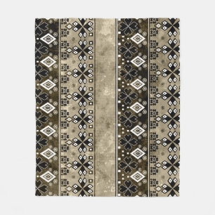 Ethnic Boho Grunge: Colourful Pattern Fleece Blanket