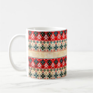 Ethnic boho grunge old pattern. Tribal art print. Coffee Mug