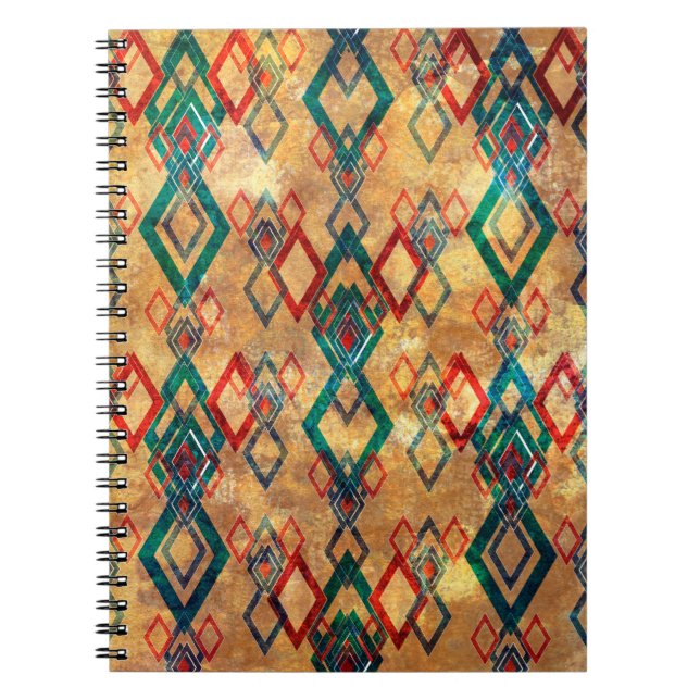 Ethnic boho grunge old pattern. Tribal art print.  Notebook (Front)
