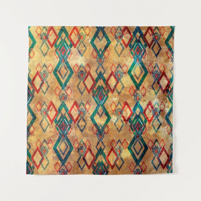 Ethnic boho grunge old pattern. Tribal art print.  Tapestry (Front)