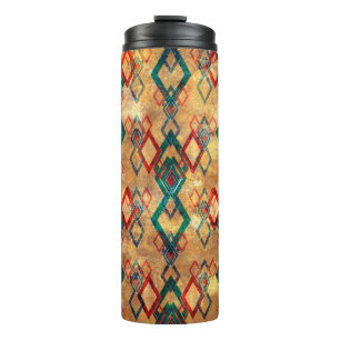 Ethnic boho grunge old pattern. Tribal art print.  Thermal Tumbler