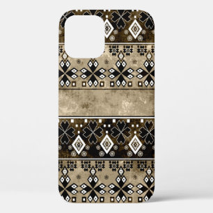 Ethnic boho grunge pattern. Tribal old art print.  iPhone 12 Case