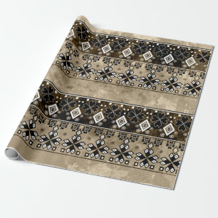 Ethnic boho grunge pattern. Tribal old art print. Wrapping Paper