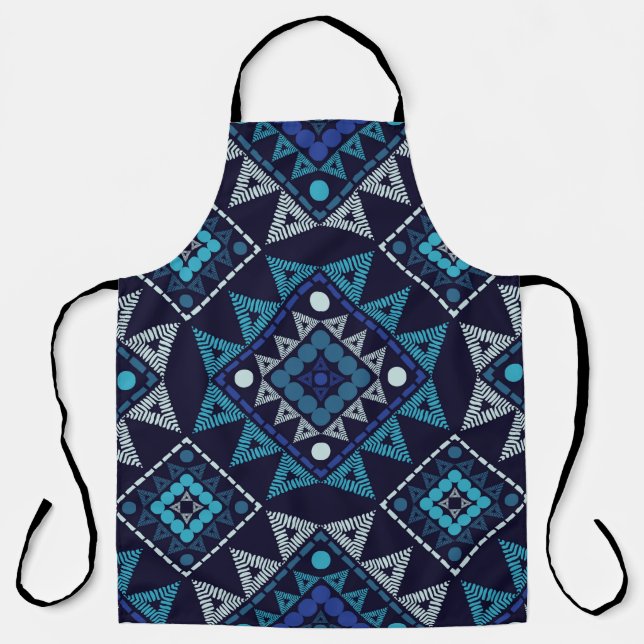 Ethnic boho seamless pattern apron (Front)