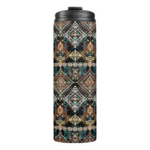 Ethnic boho seamless pattern. Ethno ornament. Trib Thermal Tumbler