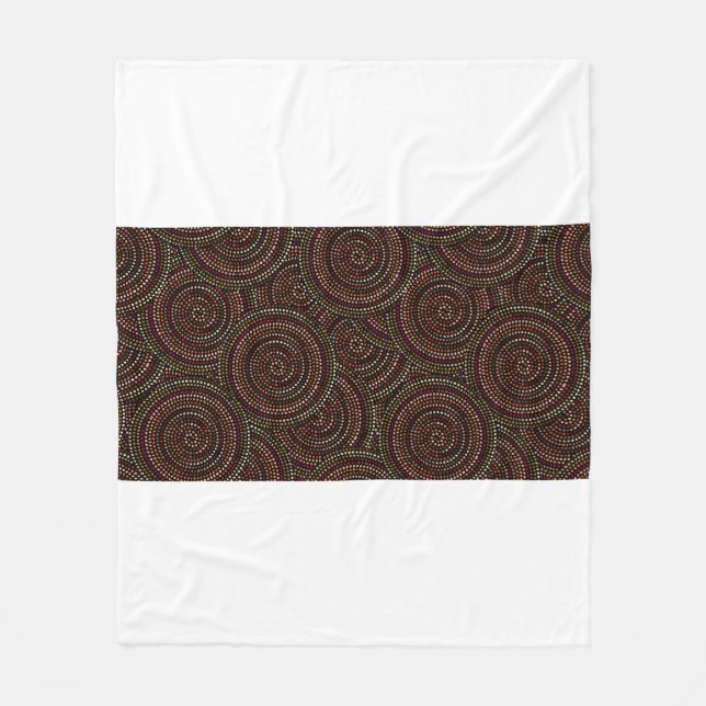 Ethnic boho seamless pattern in african style on b fleece blanket (Front)