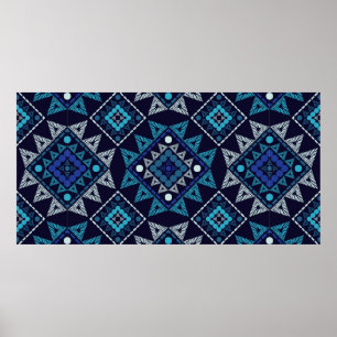 Ethnic boho seamless pattern poster