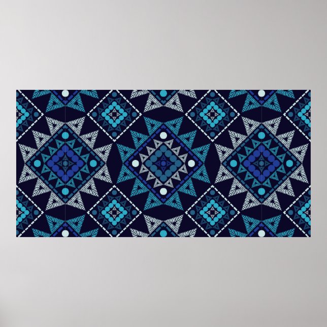 Ethnic boho seamless pattern poster (Front)