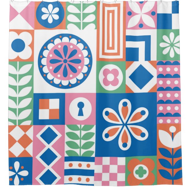 Ethnic boho seamless pattern. Tribal art print. Ab Shower Curtain (Front)