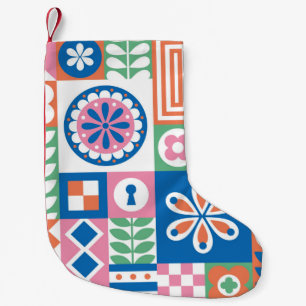 Ethnic boho seamless pattern. Tribal art print. Ab Small Christmas Stocking