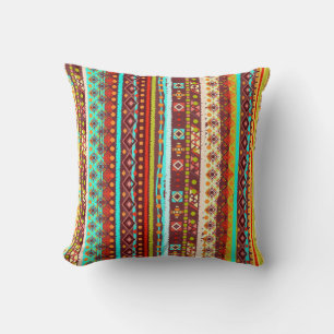 Ethnic boho seamless pattern. Tribal art print. Ba Cushion