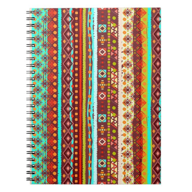 Ethnic boho seamless pattern. Tribal art print. Ba Notebook (Front)