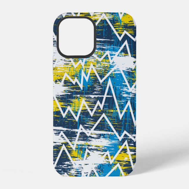 Ethnic boho seamless pattern. Zigzag pattern. Scri iPhone Case (Back)